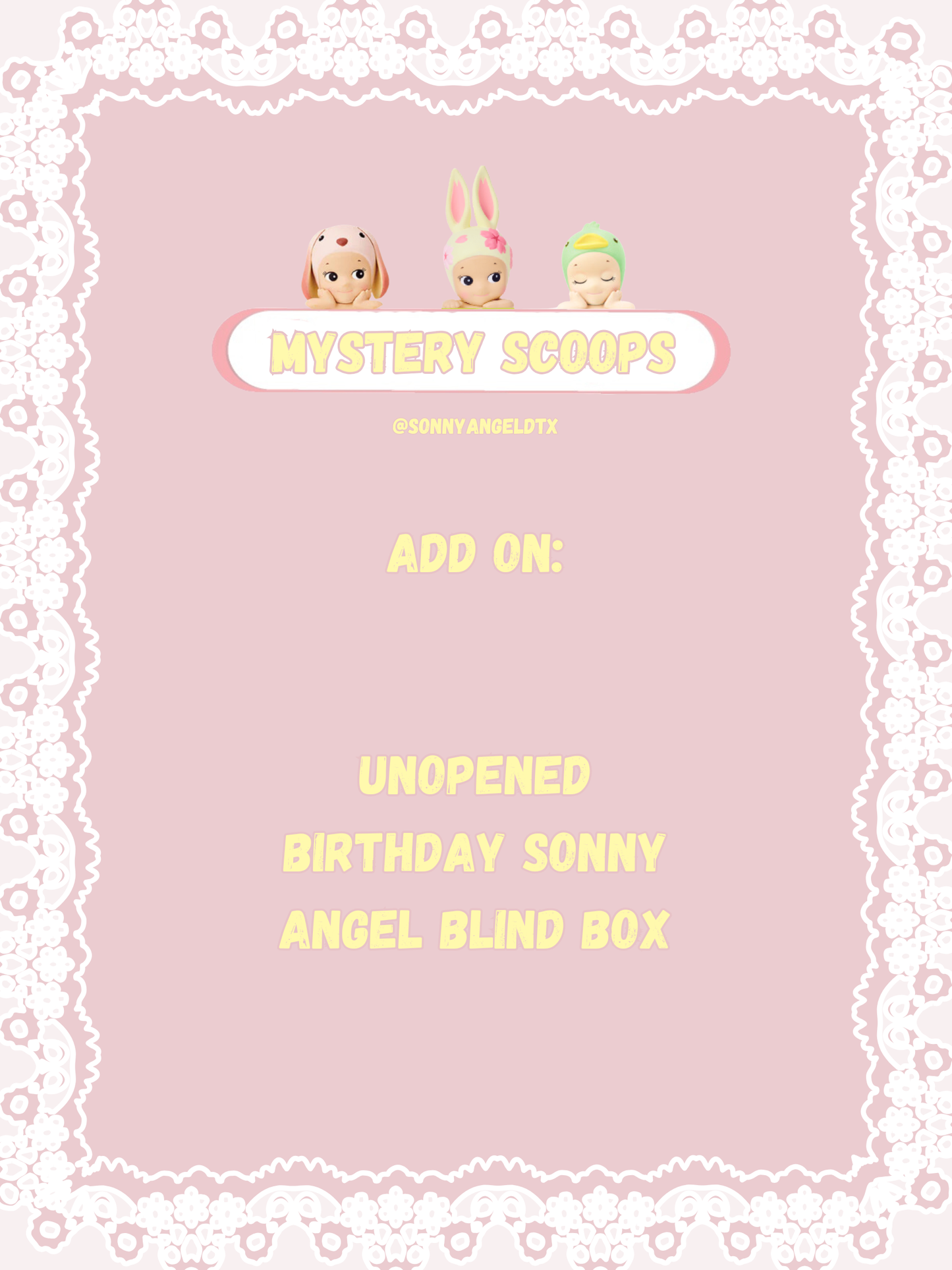ADD ON: unopened birthday sonny angel bind box