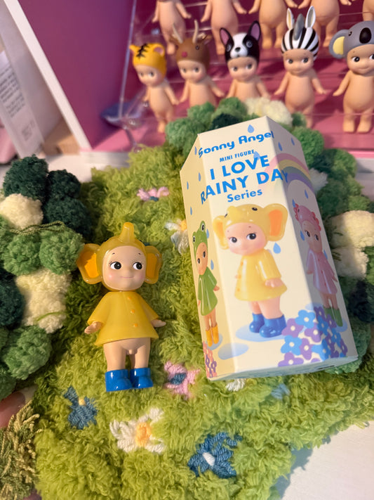 sonny angel opened rainy day elephant