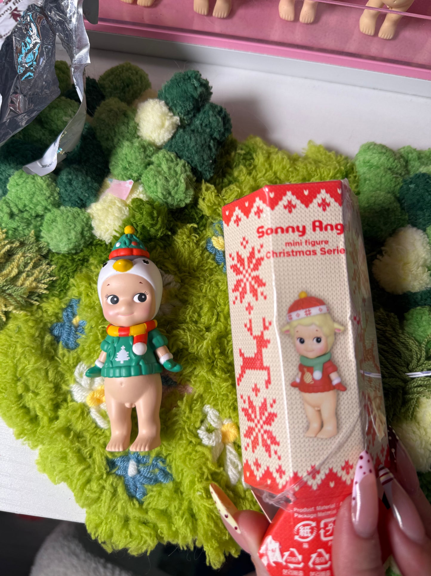 sonny angel opened Christmas 2019 wool penguin
