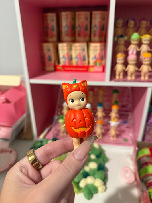 sonny angel opened pumpkin patch cat