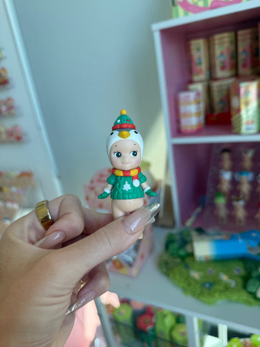 sonny angel opened Christmas 2019 wool penguin