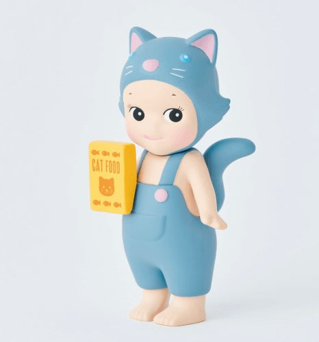 sonny angel opened cat life blue grey cat