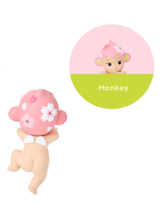 sonny angel opened cherry blossom hipper monkey