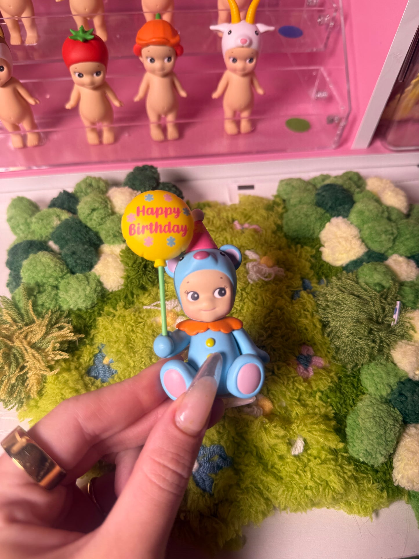 sonny angel opened blue birthday bear