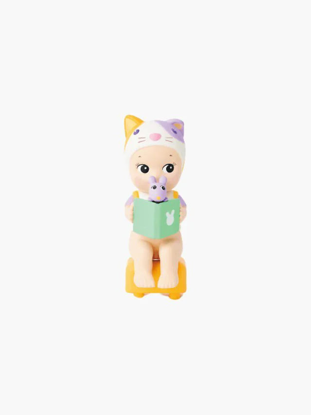 sonny angel opened hsh cozy reading cat
