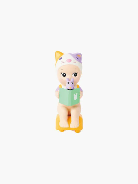 sonny angel opened hsh cozy reading cat